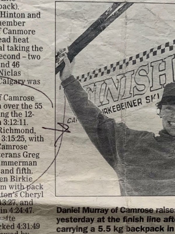 1998 Canadian Birkie Gold for NS&nbsp;Skier