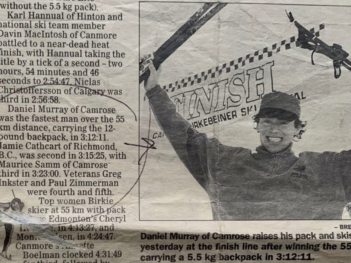 1998 Canadian Birkie Gold for NS&nbsp;Skier