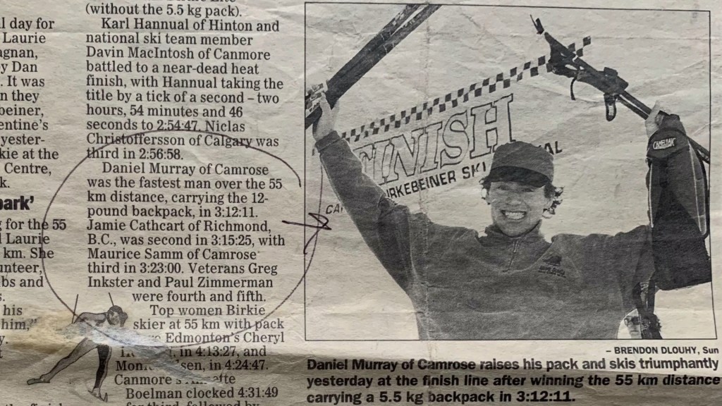 1998 Canadian Birkie Gold for NS Skier