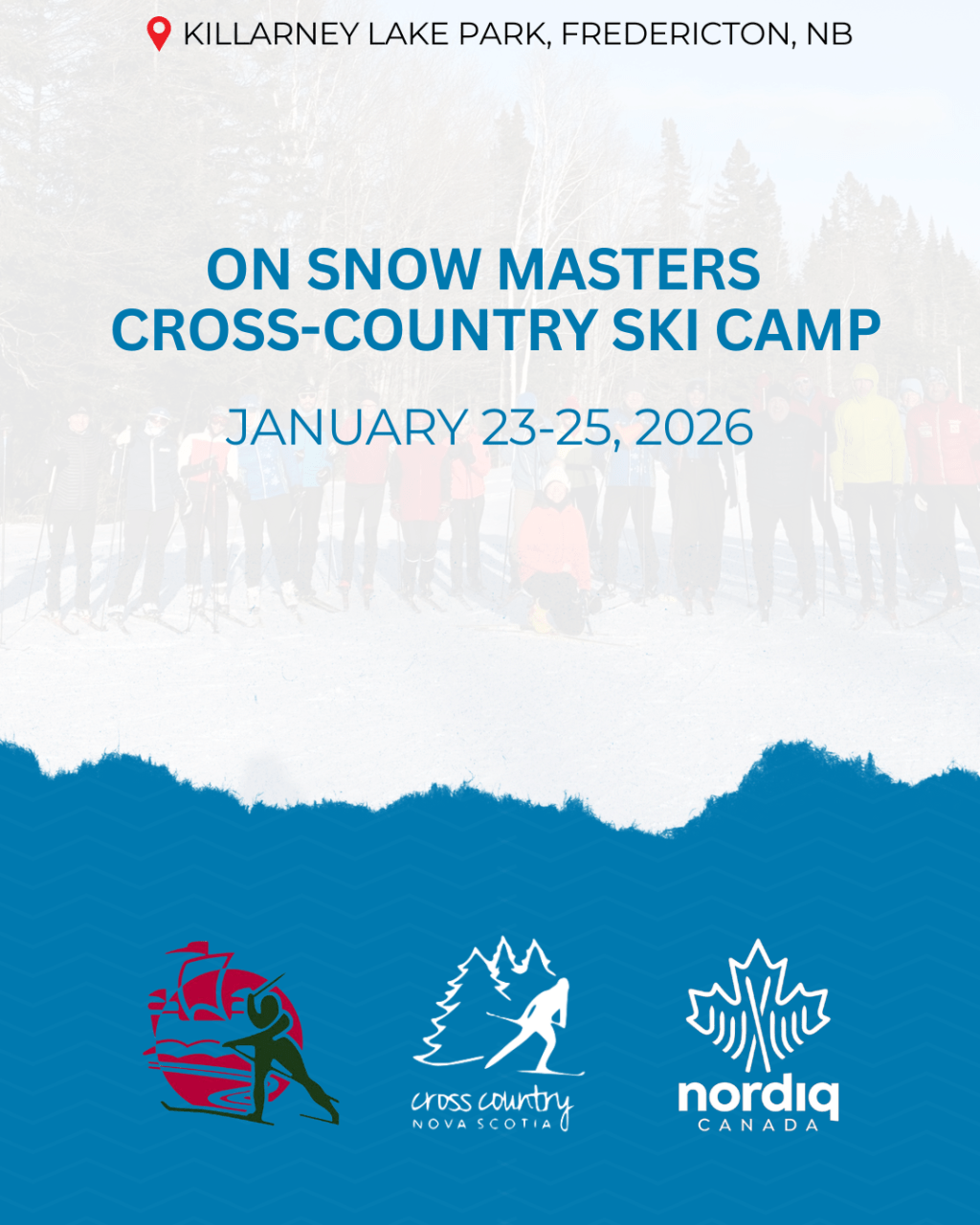 On Snow Masters Cross-Country Ski Training Camp, January 23-25, 2026, at Killarney Lake Park, Fredericton, New Brunswick (Event is&nbsp;full)